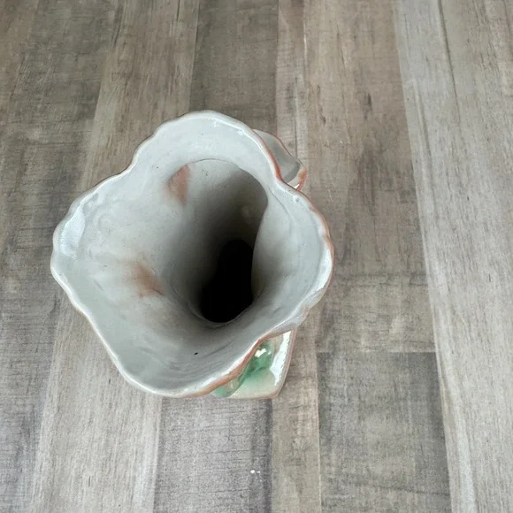 Vintage Lusterware Vase Made in Brazil Floral Gold 6" - Picture 4 of 5